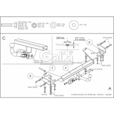 Фаркоп "Galia" Kia Sorento (2013-2019)