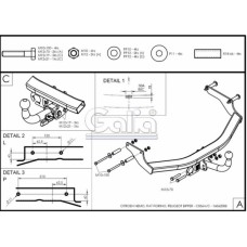 Фаркоп "Galia" Peugeot Bipper (з 2008--)