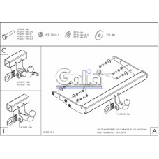 Фаркоп "Galia" Volkswagen Transporter T5 (з 2003--) автомат