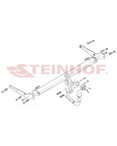 Фаркоп Skoda Kodiaq (2016-2024) Steinhof. Польща. Зйомний на болтах.