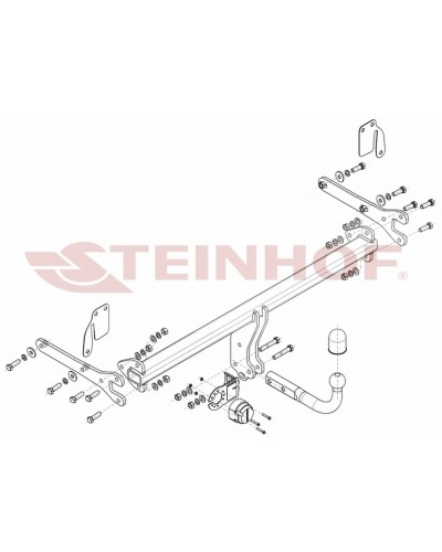 Фаркоп Toyota C-HR (2016-2024) Steinhof. Польща. Зйомний на болтах.