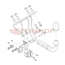 Фаркоп Mercedes G-Klass w461 \ w463 (1990-2018) Steinhof. Польща. Зйомний на болтах.