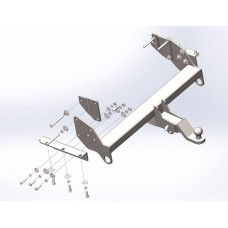 Фаркоп Mitsubishi Pajero Wagon 4 (2006-2024) під квадрат