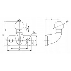 Шар фаркопа литой. Крюк на фаркоп литий. Польша. 3500 кг