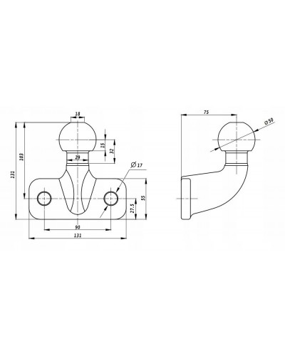 Шар фаркопа литой. Крюк на фаркоп литий. Польша. 3500 кг