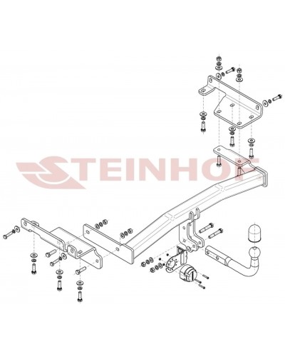 Фаркоп Nissan Murano Z52 (з 2014 --) Steinhof. Польща. Зйомний на болтах.